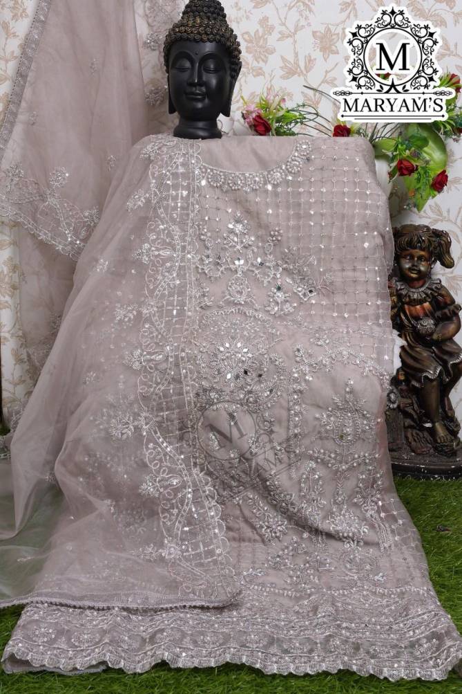 Maryams 165 Heavy Organza Embroidery Pakistani Salwar Suits Wholesalers In Delhi
